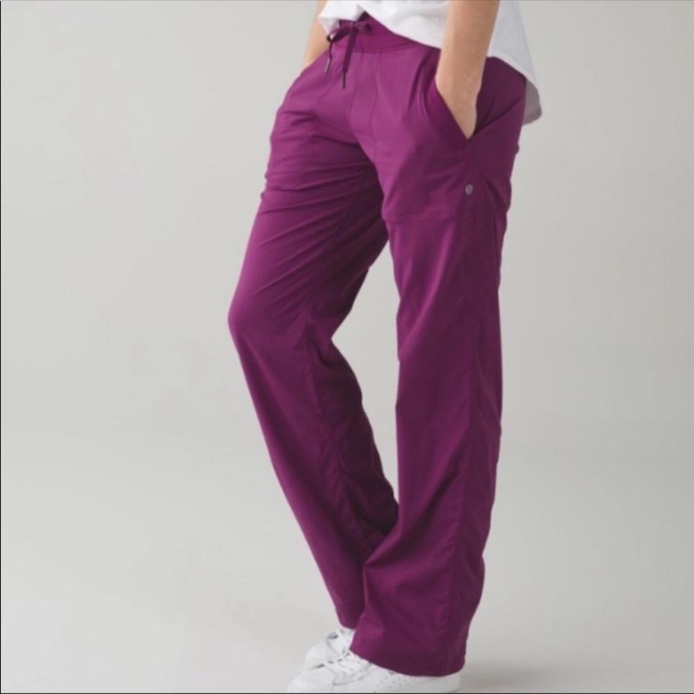 Purple Unlined Lululemon Dance Studio Pants
